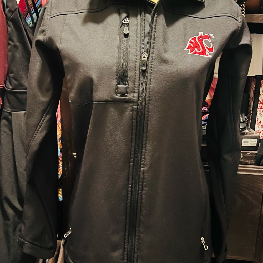 Washington State Cougars Black Softshell Jacket